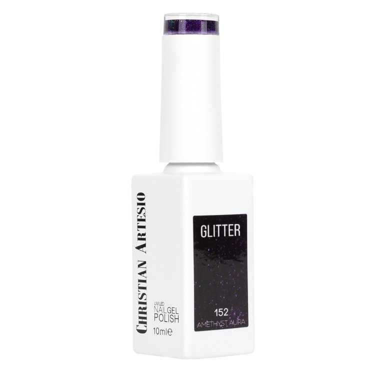 Ημιμόνιμο Βερνίκι Νυχιών Amethyst Aura Νο 152 Μωβ Glitter 10ml