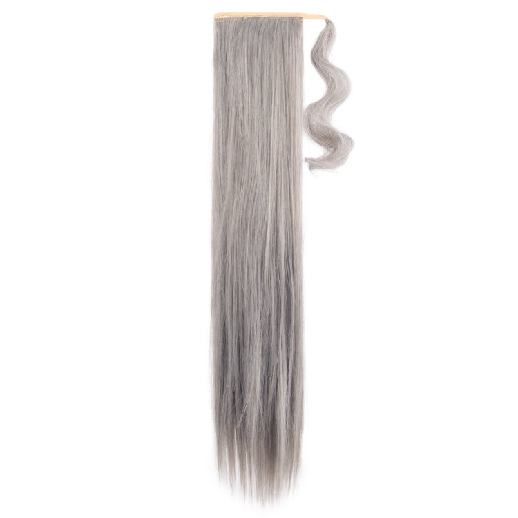 Haargewebe fur Haarflechtensynthetik Hochwertig 65cm 120g Silber grau #60T