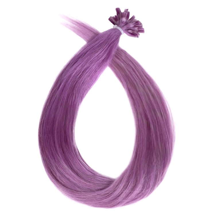 Strahnen Extensions #PURPUR, LILA – 100% Echthaar, 50cm 25 Stuck