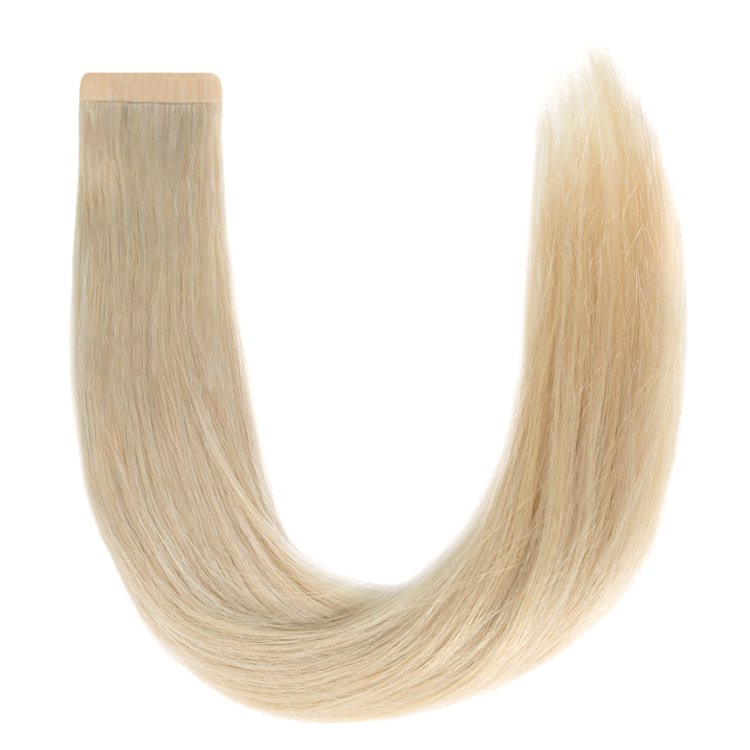 Klebeband Haarverlangerung NoSILVER, Silber – 10 Stuck, 40cm Lange, 100% Echthaar