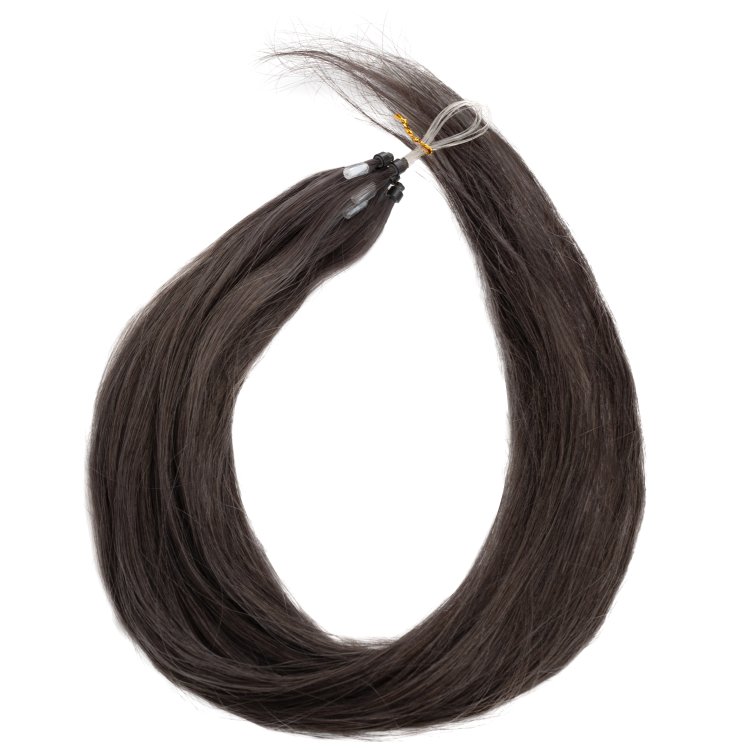 Micro Ring Loop Hair Extensions Νο5 Καστανό Σαντρέ – 100% Φυσική Τρίχα, 50cm 10τεμ.