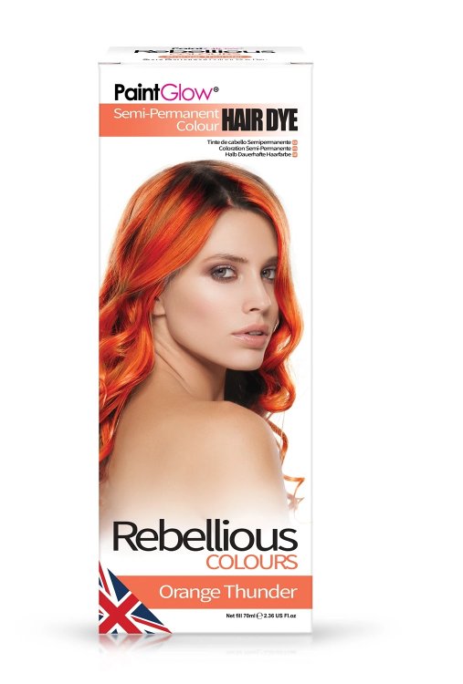 Rebellious semi-permanente Haarfarbe Orange Thunder, 70ml