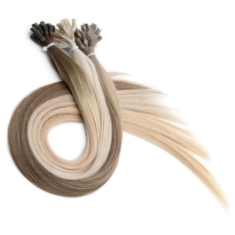 Strahnen Extensions #PURPUR, LILA – 100% Echthaar, 50cm 25 Stuck