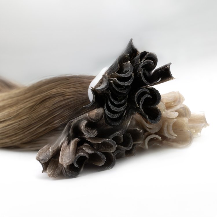 Strahnen Extensions #PURPUR, LILA – 100% Echthaar, 50cm 25 Stuck