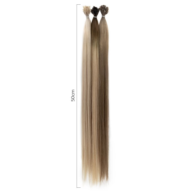 Strahnen Extensions #1001 – 100% Echthaar, 50cm 25 Stuck