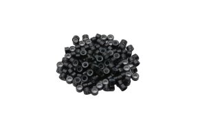 Micro Rings με Σιλικόνη Μαύρο 100τμχ