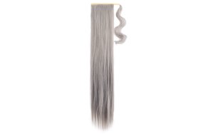 Haargewebe fur Haarflechtensynthetik Hochwertig 65cm 120g Silber grau #60T