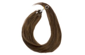 Micro Ring Loop Hair Extensions Νο2  Καστανό Σκούρο – 100% Φυσική Τρίχα, 50cm 10τεμ.