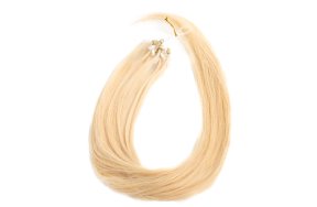 Micro Ring Loop Hair Extensions Νο22 Πολύ Ξανθό – 100% Φυσική Τρίχα, 50cm 10τεμ.