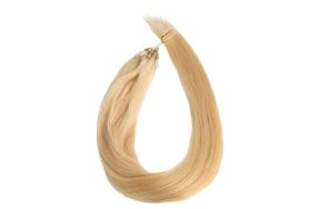 Micro Ring Loop Hair Extensions Νο24 Πολύ Ξανθό– 100% Φυσική Τρίχα, 50cm 10τεμ.